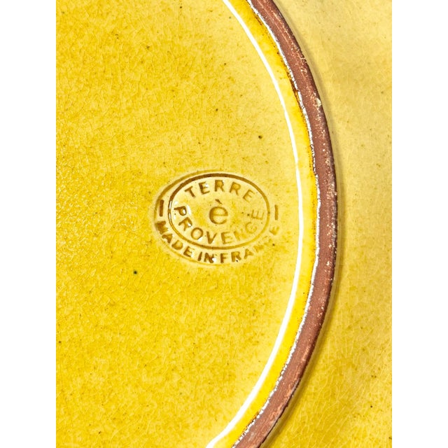 Yellow 2000s Terre E Provence Ceramic Yellow & Green Salad Plates - Set of 10 For Sale - Image 8 of 8