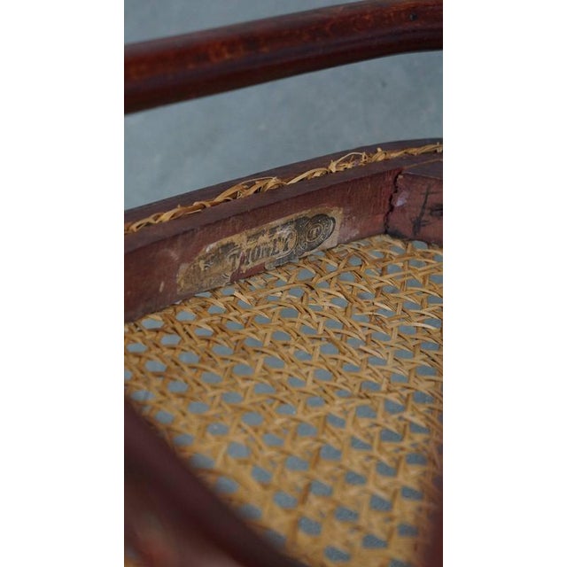 Set of Vintage Bistro Chairs with Matted Seats from Thonet For Sale - Image 15 of 17