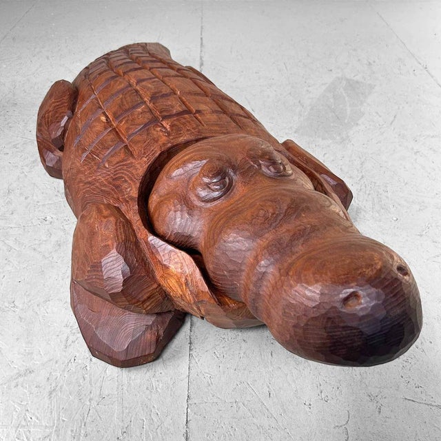 Decorative Crocodile Woodcarving, Japan, 2004 For Sale - Image 11 of 18