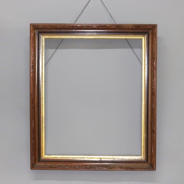 Oversized Pair of Antique Victorian Ebonized & Parcel Gilt Walnut Frames Unsigned C1900. Measures - 36.5"H x 31.75"W x...