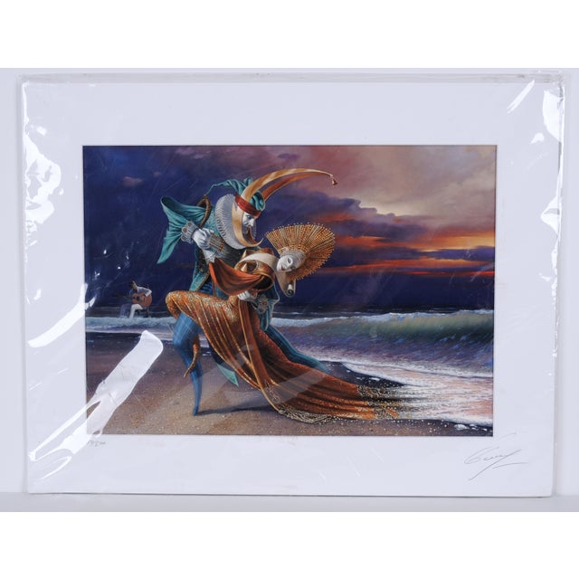 Bronze 1990s Gil Bruvel "Sunset Tango" Hand Signed and Numbered Limited Edition 50/500 Unframed Matted Lithograph Excellent Condition For Sale - Image 8 of 8