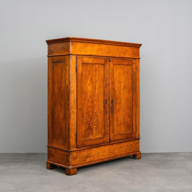 Early 19th Century Biedermeier Wardrobe in Oak For Sale - Image 18 of 18