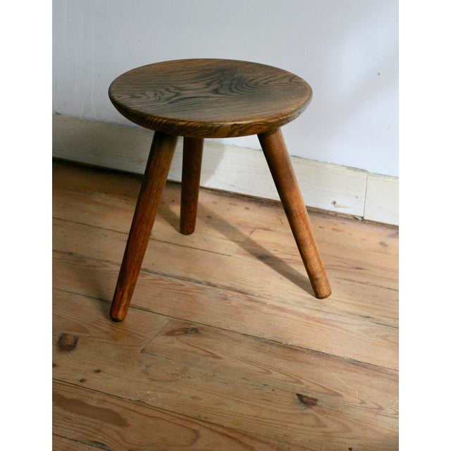 Vintage Tripod Stool in Wood, 1950s For Sale - Image 6 of 14