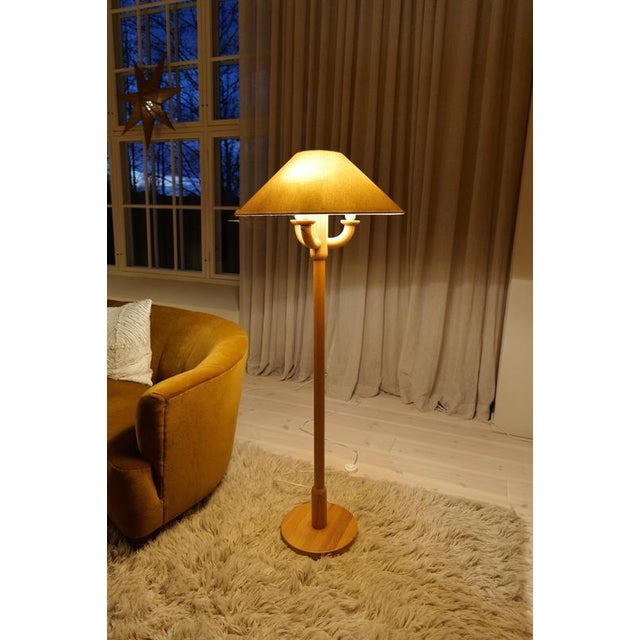 Vintage Scandinavian Sculptural Floor Lamps in Pine, 1970s, Set of 2 For Sale - Image 11 of 18