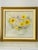 Modern oil on board sunflowers still life floral painting. In a gold tone frame.