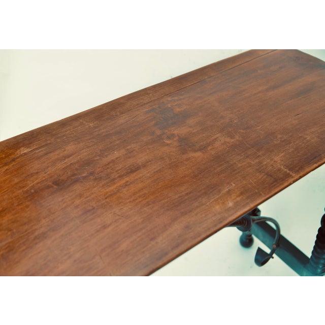 Wood 19th Century Spanish Walnut Iron Console Table For Sale - Image 7 of 10