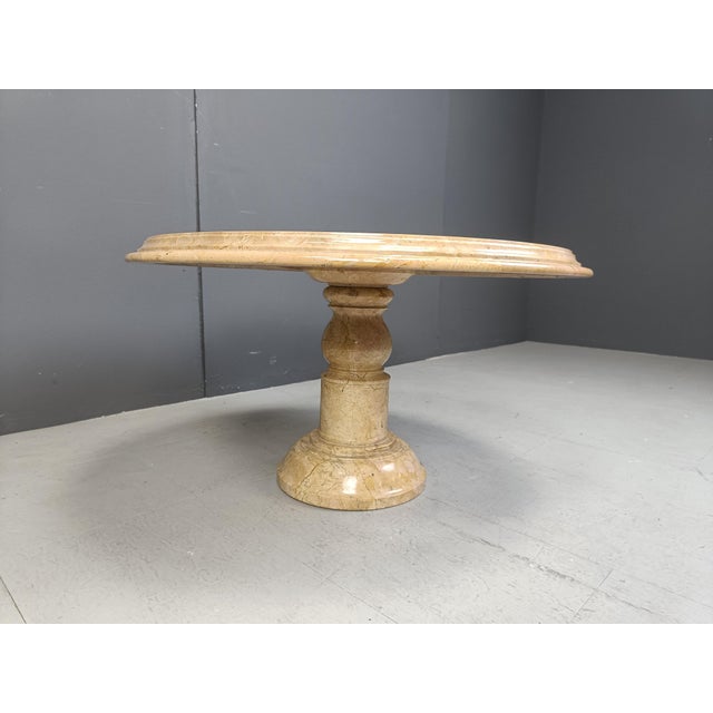 Italian Round Marble Coffee Table, 1960s For Sale - Image 6 of 10