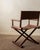 Wood Italian Modern Directors Chair in Wood & Leather, 1980s For Sale - Image 7 of 18