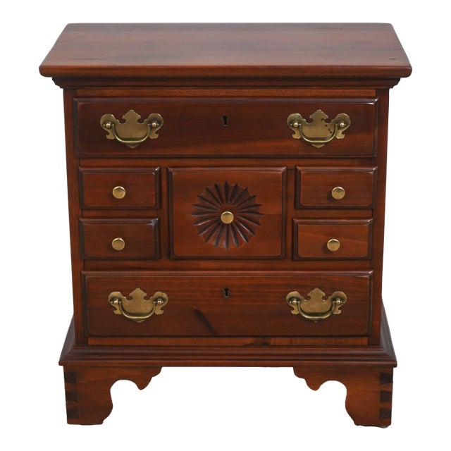 Vintage Country Pine 7 Drawer Chest Nightstand For Sale