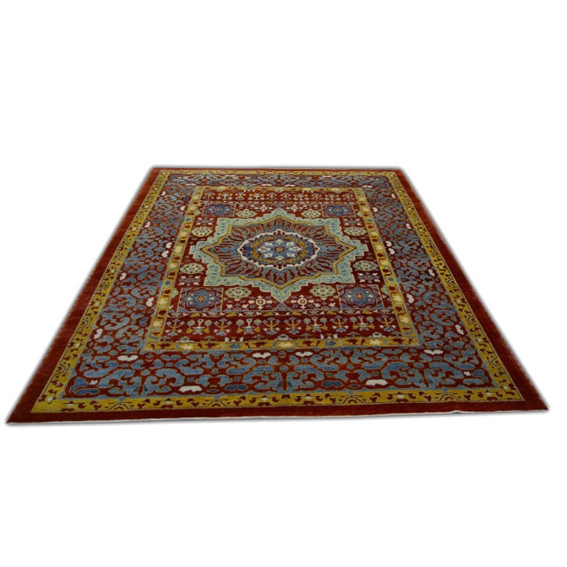 Modern Turkish Fine Woven Oushak Rug 8'3" x 9'11" For Sale In Houston - Image 6 of 7