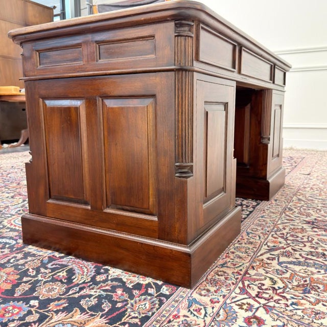 Metal Classic English Chesterfield Desk For Sale - Image 7 of 18