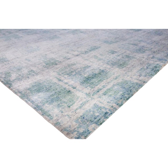 Pasargad Home Modern Ivory Bamboo Silk Area Rug, 7'11'' X 10' 2'' For Sale - Image 4 of 6
