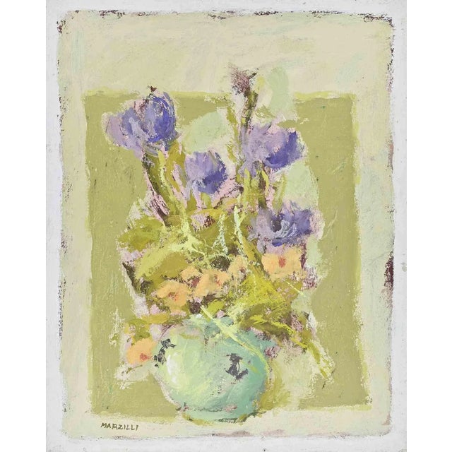 Franco Marzilli, Still Life, Oil Painting, 1970s For Sale