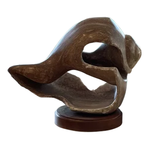 Carved Alabaster Shell Sculpture