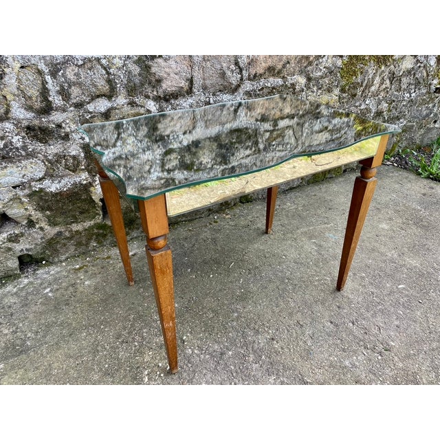 Vintage Mirrored Side Table, 1940 For Sale - Image 13 of 15