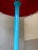 Blue Midcentury Italian Blue Venetian Glass Lamp on Giltwood Base For Sale - Image 8 of 10