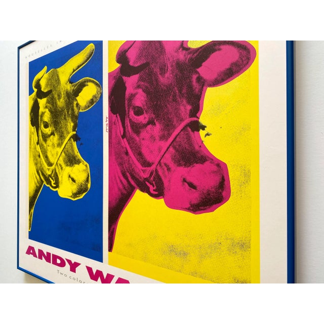 Andy Warhol Estate Vintage 1989 First Edition Lithograph Print Framed Pop Art Poster " Two Colored Cows " 1971, 1966 For Sale - Image 11 of 12