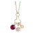 Syna Yellow Gold Three Charms with Evil Eye, Gemstones and Diamonds For Sale