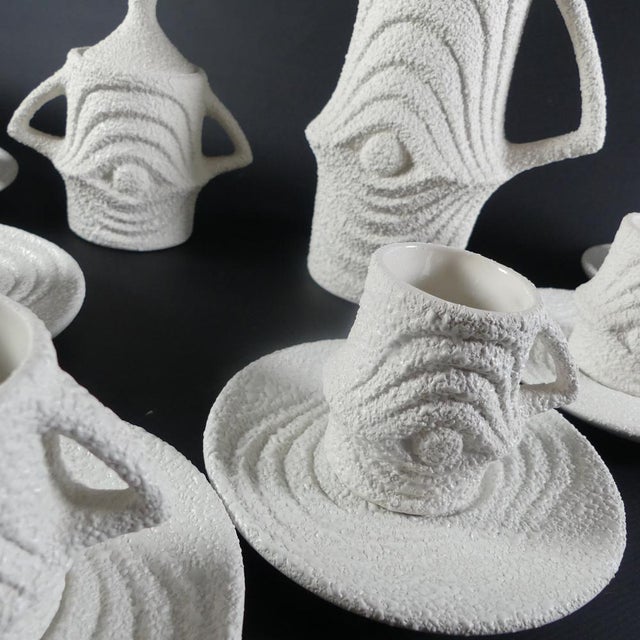 Ceramic Op Art Mocha Set, 1970s, Set of 14 For Sale - Image 7 of 12