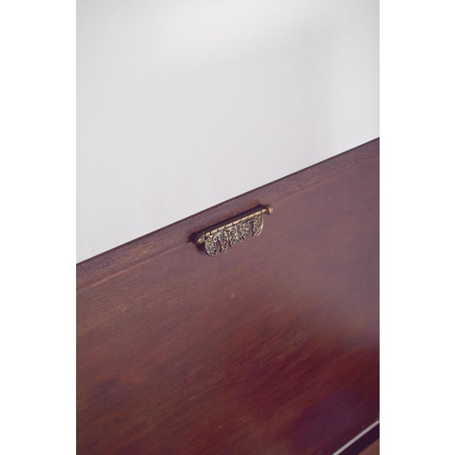Wood Vintage Portuguese Dark Wood Chest, 1920s For Sale - Image 7 of 11