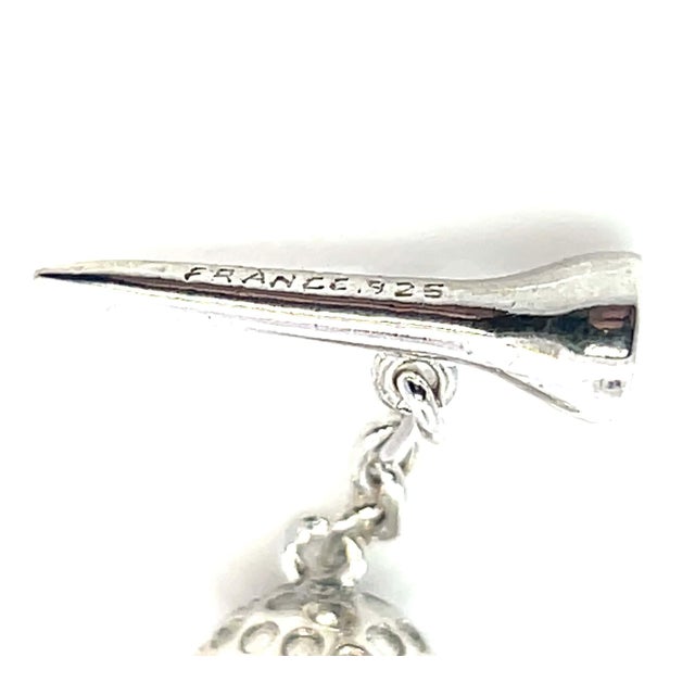 French 1990s Pair of Tiffany & Co Estate Golf Ball Cufflinks Sterling Silver 15.39 Grams For Sale - Image 3 of 11
