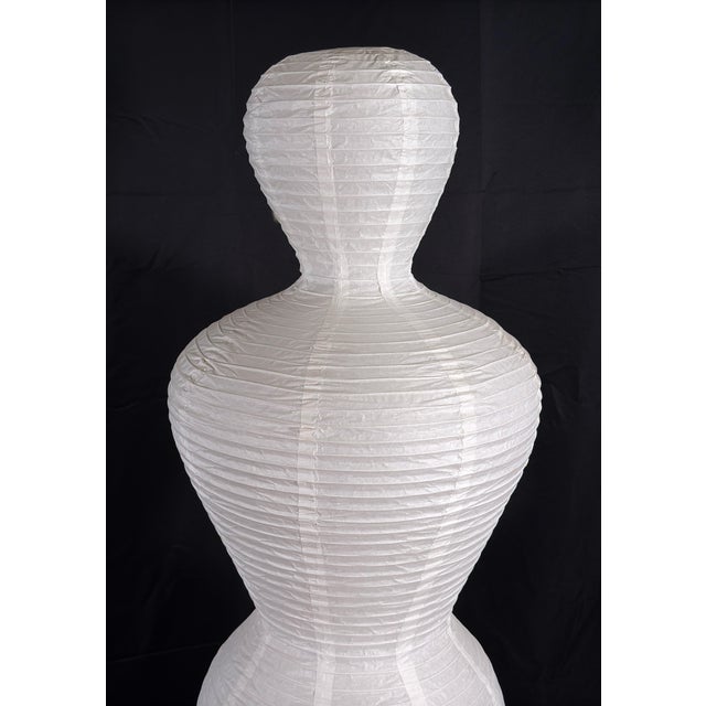 Contemporary Vintage Ikea Figurative Paper Lantern Floor Lamp in the Female Form For Sale - Image 3 of 9