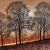 Wood Large Mid-Century Modern Orange and Brown Tree Landscape Painting Signed Williams For Sale - Image 7 of 12