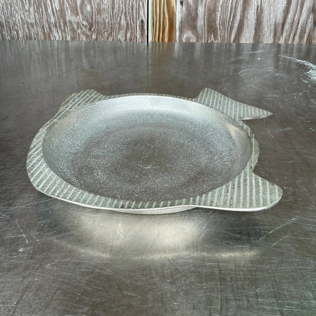 Vintage Coastal Etched Fish Tray For Sale - Image 4 of 5