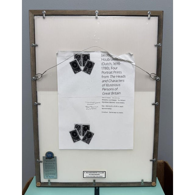 Gray 1741 Engraving of Sr. William Wyndham Bar by Jacobus Houbraken For Sale - Image 8 of 8