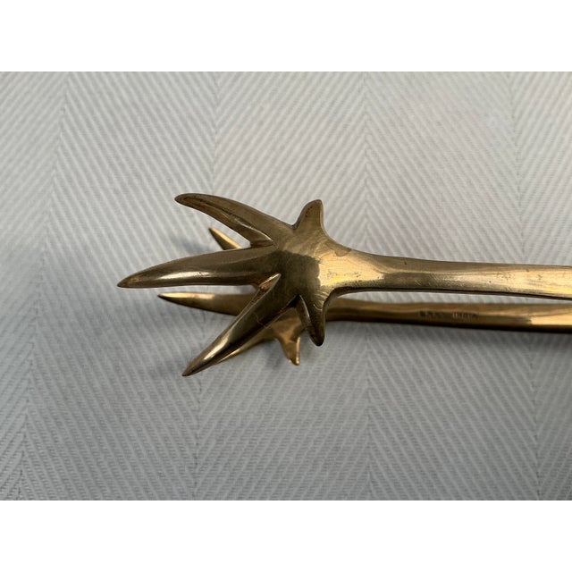Brass Vintage Bird Claw Sugar Cube or Ice Tongs For Sale - Image 8 of 10