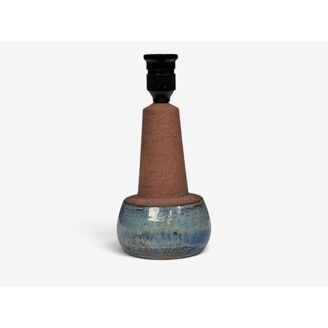 1960s 1960s Mid-Century Modern Michael Andersen & Søn, Table Lamp, Brown and Blue Stoneware For Sale - Image 5 of 10