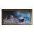 Mid 20th Century Moonlit Coastal Harbor With Fishing Boats or Mediterranean Seascape at Dusk Original Oil Painting For Sale