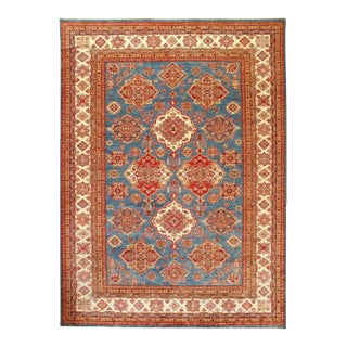 Pasargad DC Blue Super Fine Kazak Rug For Sale