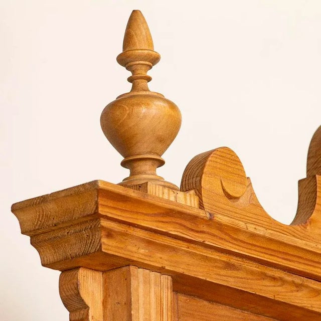 Antique Pine Sideboard Buffet With Mirror For Sale - Image 9 of 11