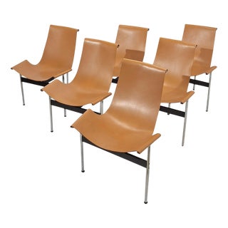 T-Chairs by Katavolos, Kelley and Littell for ICF De Padova, 1960, Set of 6 For Sale