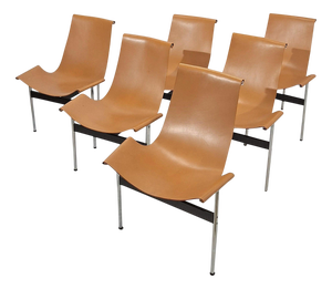T-Chairs by Katavolos, Kelley and Littell for ICF De Padova, 1960, Set of 6