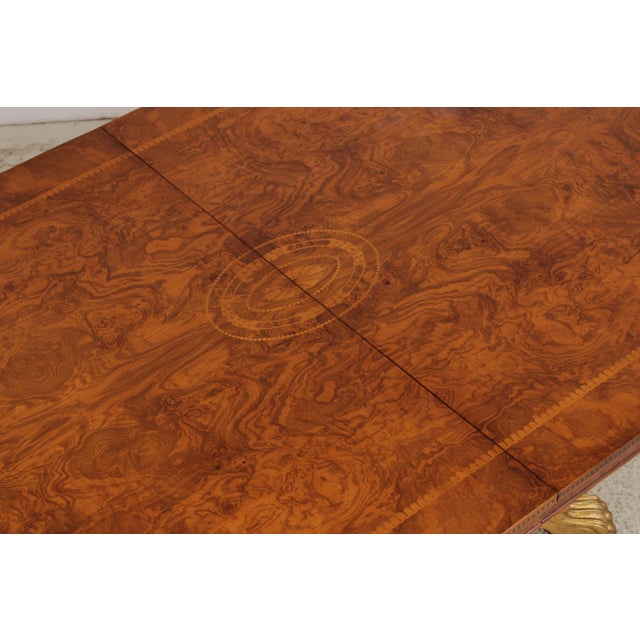 1970s Italian Style Inlaid Pedestal Dining Table For Sale - Image 5 of 18