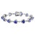 13 Carat Natural Tanzanite & 2.5 Ct Diamond Tennis Bracelet 14 Karat White Gold For Sale - Image 15 of 18