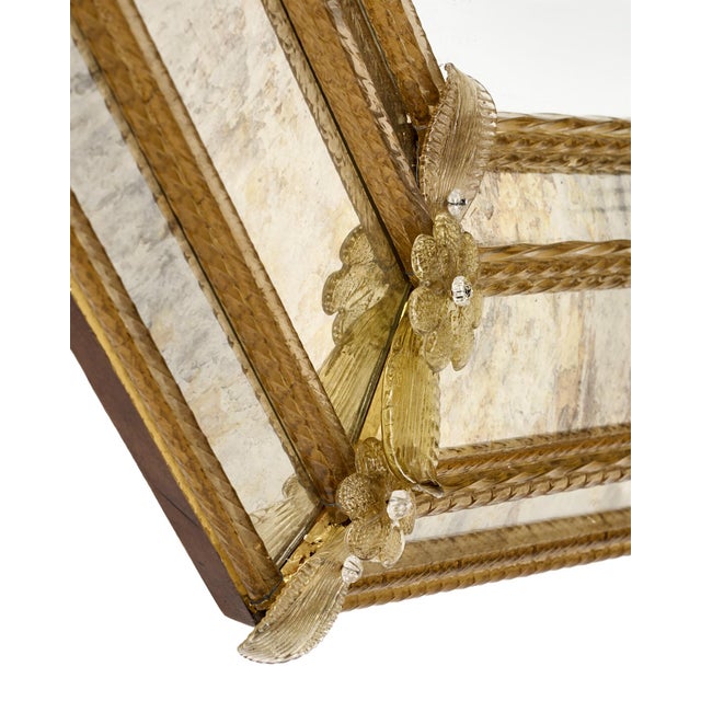 Late 19th Century Venetian Antique Mirror, Pareclose, Italian, Circa 1880 For Sale - Image 5 of 9