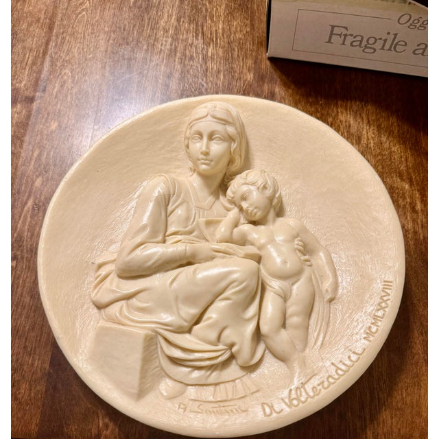 Realism Late 20th Century Limited Edition #862 Madonna Saggia Relief Plate For Sale - Image 3 of 12