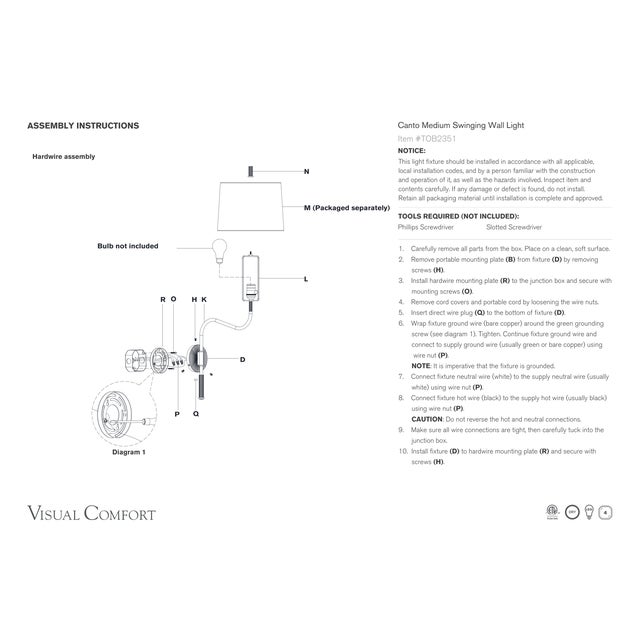 Visual Comfort Thomas O'Brien for Visual Comfort Signature Canto Medium Swinging Wall Light in Polished Nickel with Linen Shade For Sale - Image 4 of 5