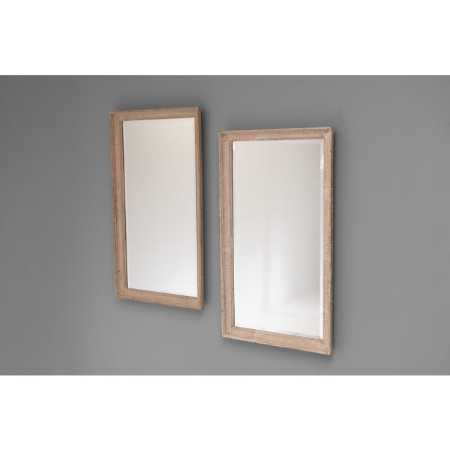 Cream Vintage Picture Frame Mirrors, 1950s, Set of 2 For Sale - Image 8 of 8