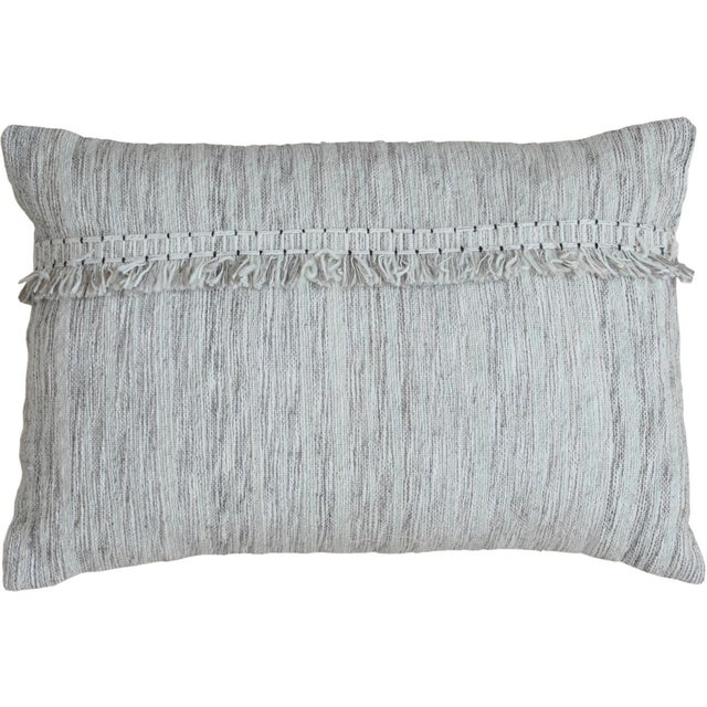 Elevate your home's look with a chic Modern Wool and Cotton Pillow, meticulously handmade with opulent materials, in a 16"...