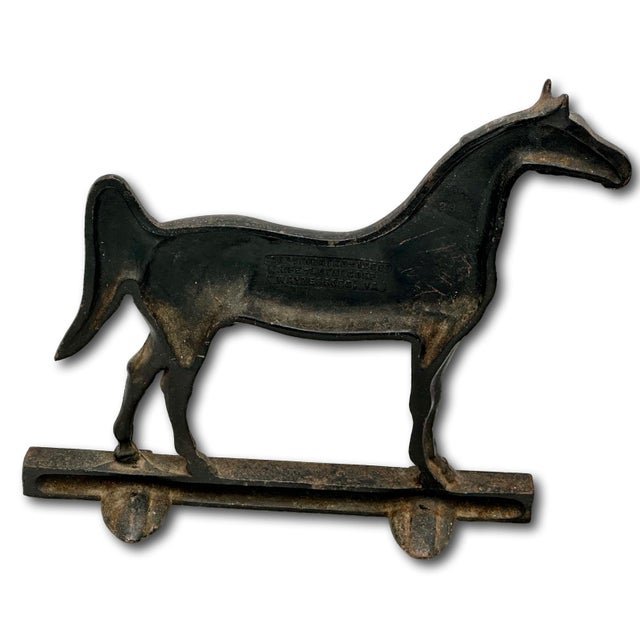 Vintage Dated 1938 "King's Genious" Famous Champion Show Horse Cast Iron Wedge Style Doorstop For Sale - Image 13 of 18
