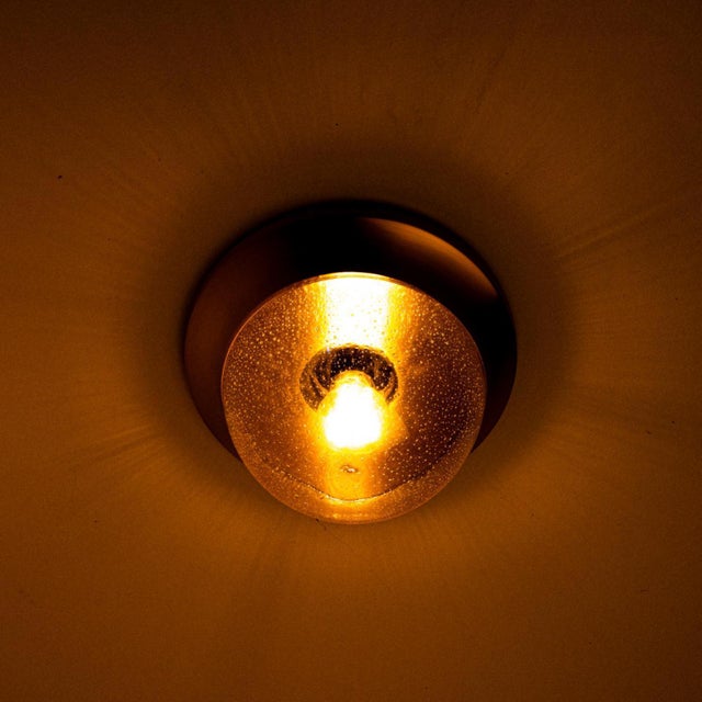 Gold Amber Glass Flush Mount in style of Limburg, 1960s For Sale - Image 8 of 18