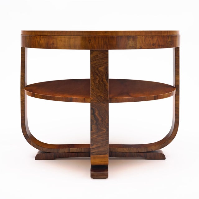 Brown Burled Art Deco Period Austrian Biedermeier Gueridon For Sale - Image 8 of 9