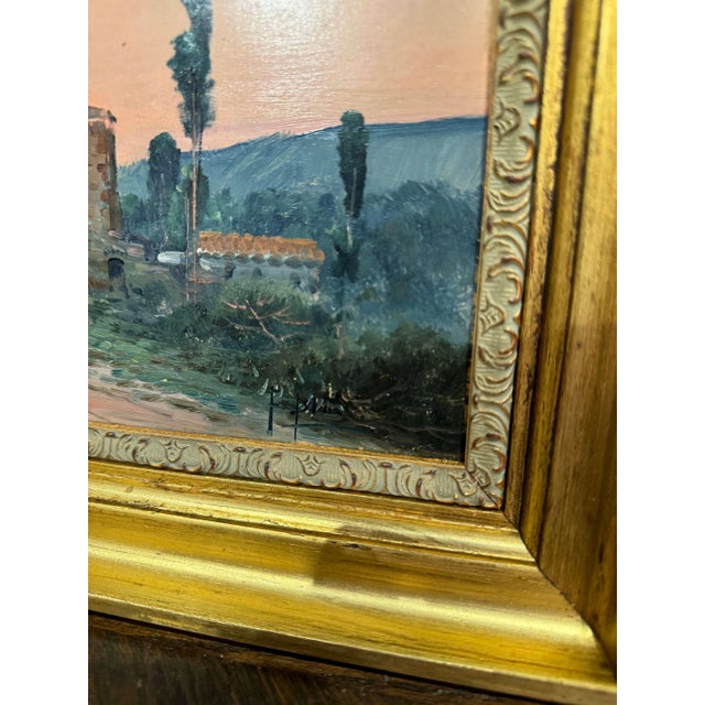 Early 20th Century Pair of Early 20th Century French Village Landscape Paintings Signed F. Blanco For Sale - Image 5 of 11