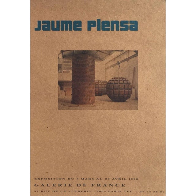 1990 Jaume Plensa Galerie De France Poster For Sale