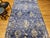 Vintage Moroccan Rug, Hand-Knotted Wool, All-Over Geometric Pattern, Blue & Ivory, 6’ X 9’ For Sale - Image 4 of 12
