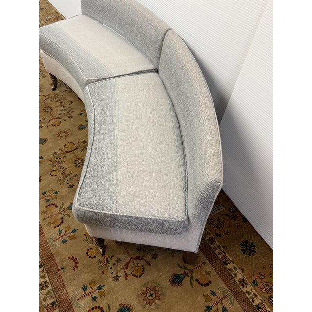 Ombre Curved Sectional/Bench, Bespoke For Sale In San Francisco - Image 6 of 12